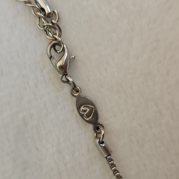 EMILY ROSENFELD Heavyweight Double Sided Heart Pendant Box Chain Necklace - Picture 7 of 9